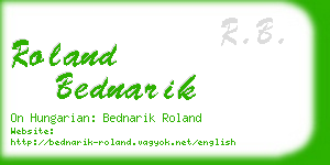 roland bednarik business card